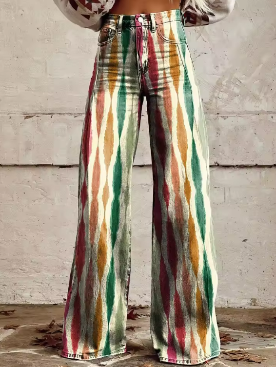 ISABELLA | Pantalons Boho Vintage au Charme Rétro et Raffiné