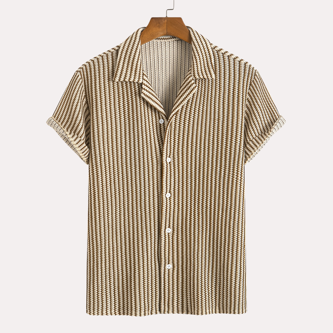 Laurent™ | Chemise Rayée Vintage Texturée