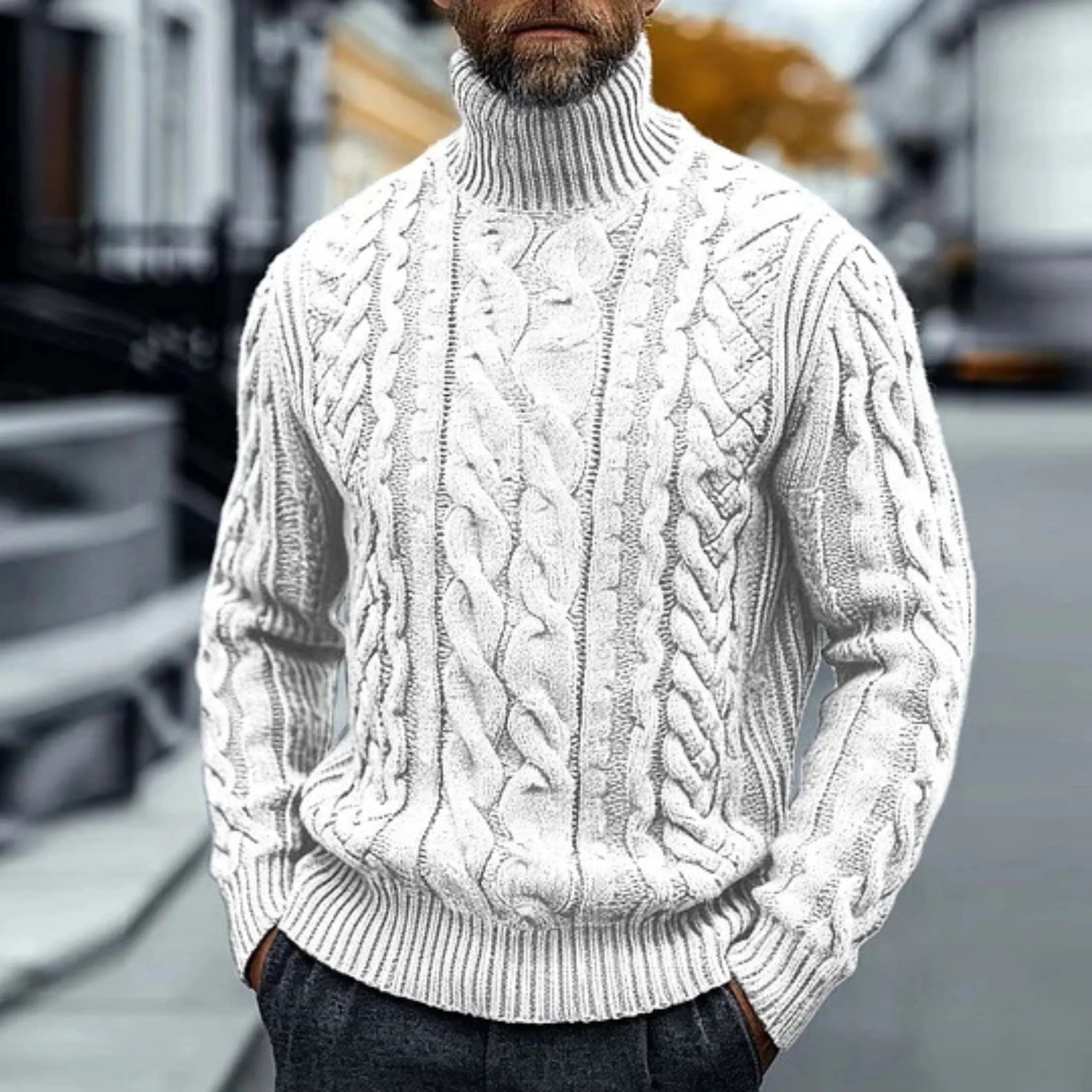 Adrian - Pull Vintage à Torsades