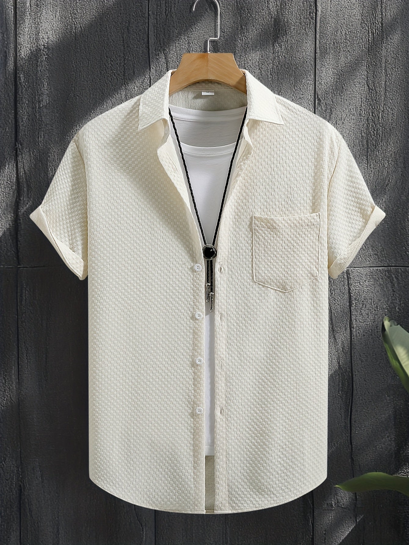 Laurent™ | Chemise Texturée Marine Chic
