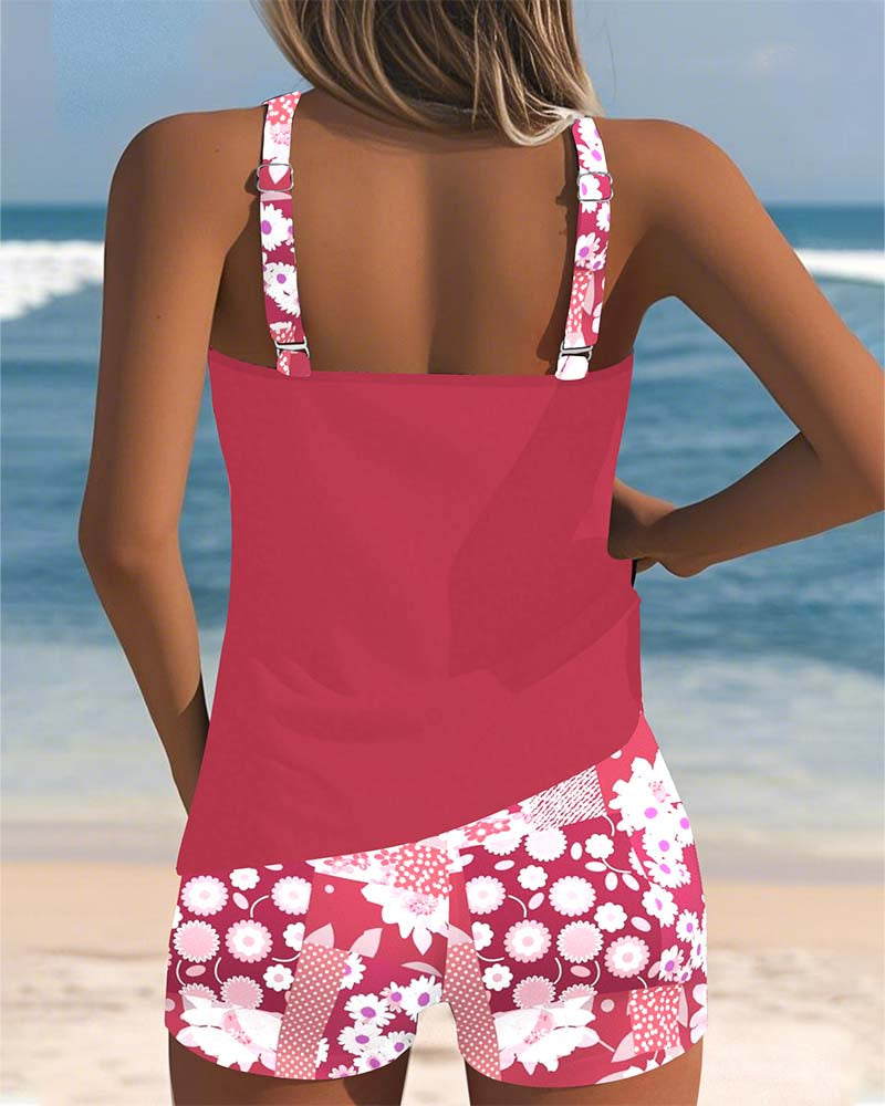 SABRINA | Maillot de Bain Deux Pièces avec Coupe Confortable et Style Floral de Plage