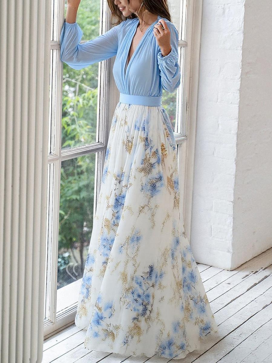 Elena | Robe maxi avec imprimé floral Éblouissant