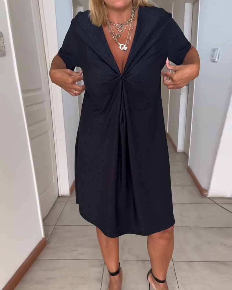 Talia - robe à col en V torsadé