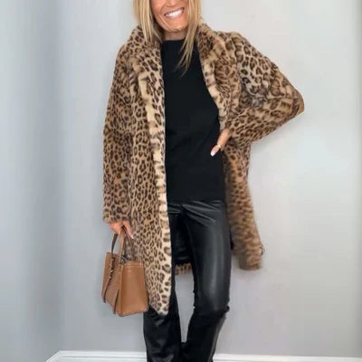 Amara - Manteau Léopard Élégant