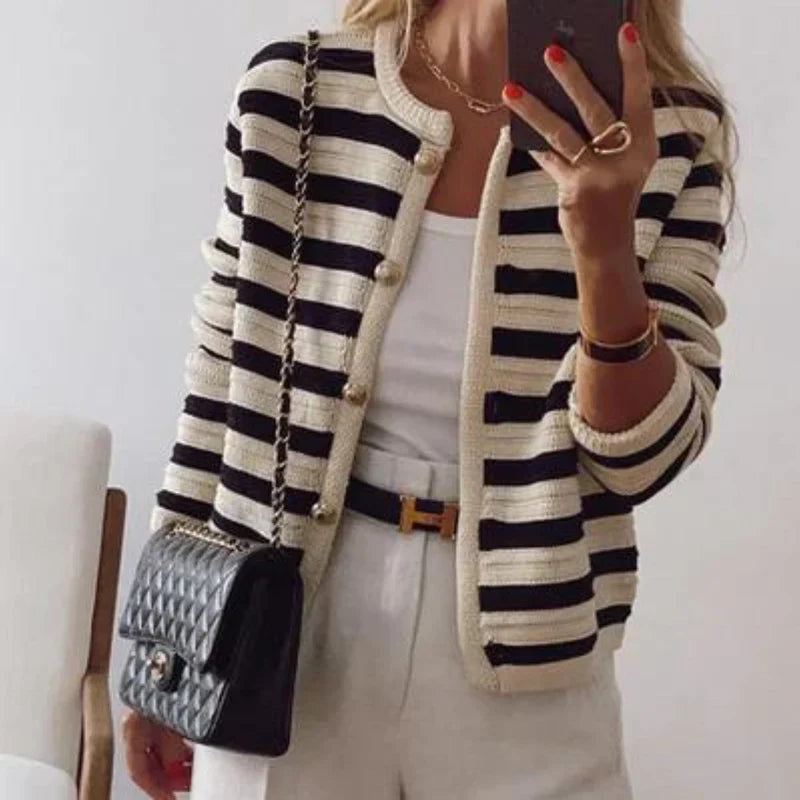 Laurent™ | Gilet en laine rayé haut de gamme