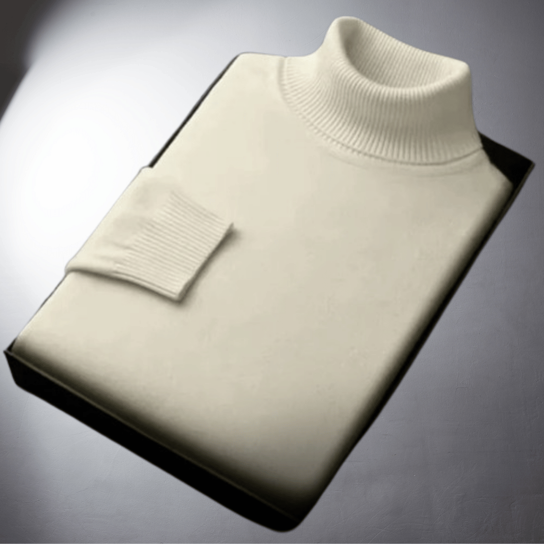 Laurent™ | Pull en Cachemire au Col Montant Raffiné