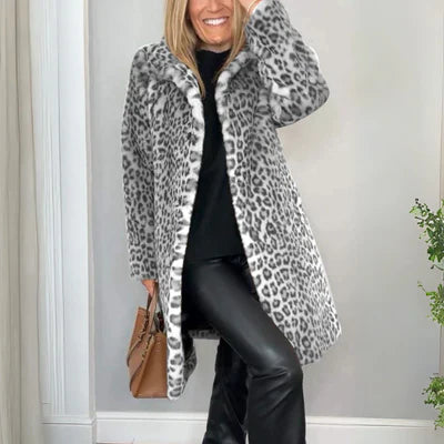 Amara - Manteau Léopard Élégant