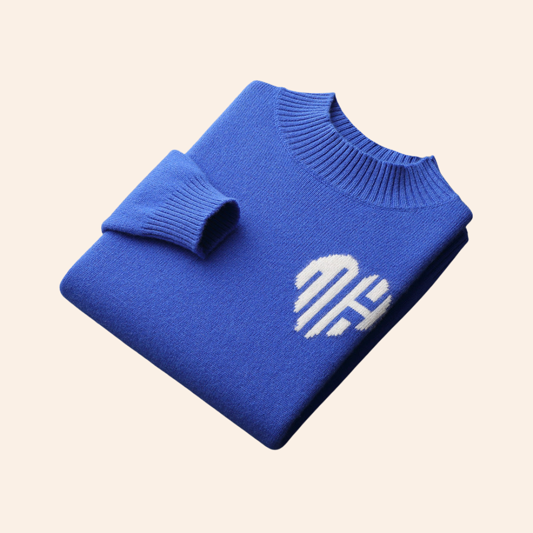 Laurent™ | PULL COEUR 100% CACHEMIRE