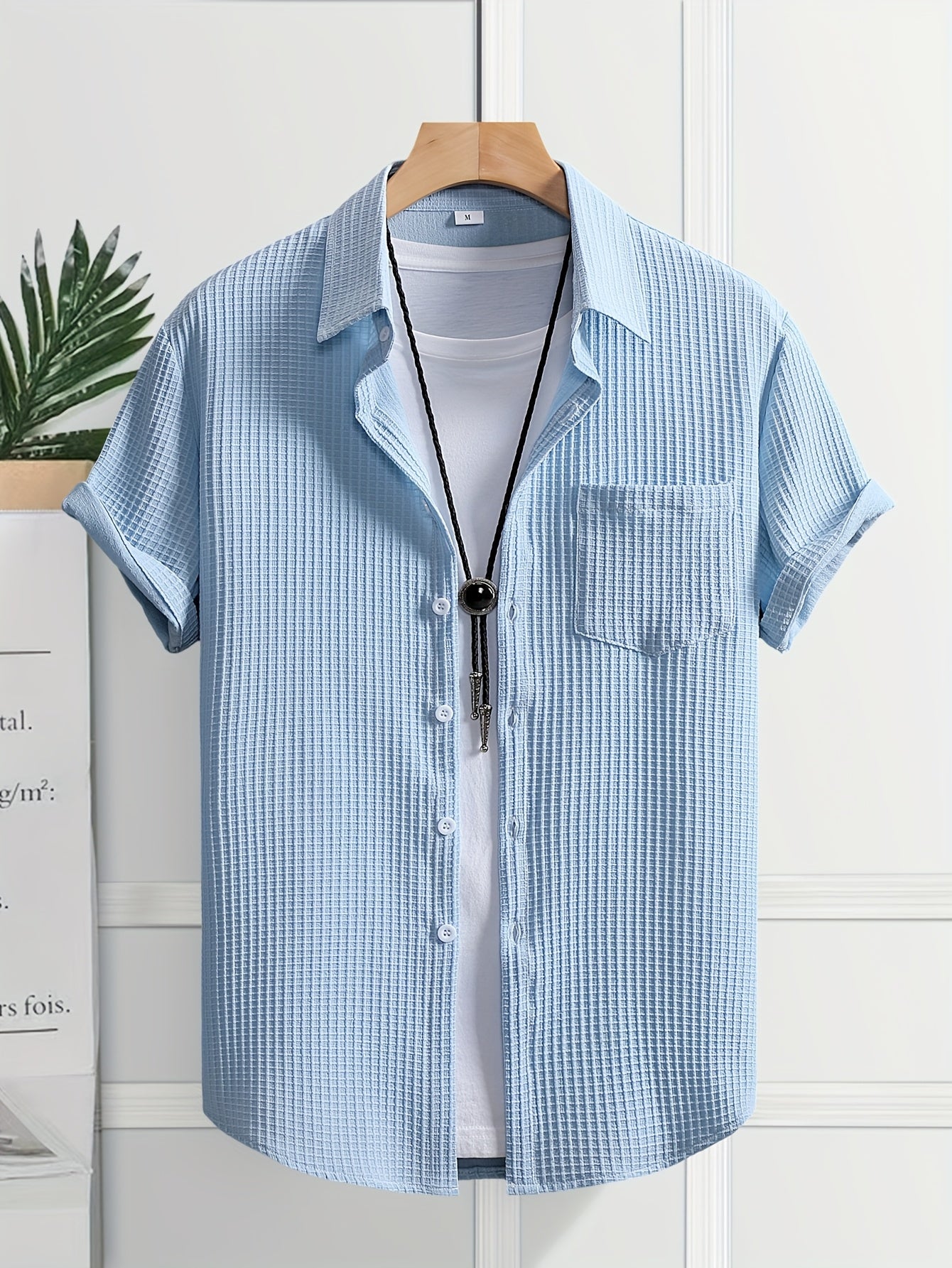 Laurent™ | Chemise Texturée Marine Chic