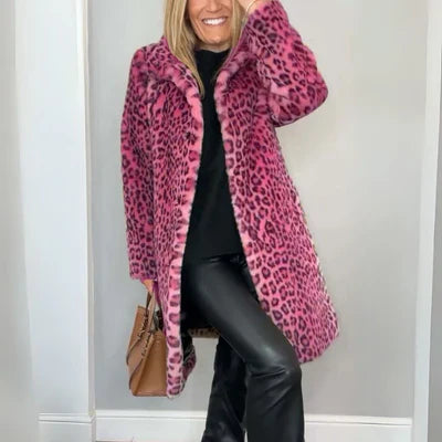 Amara - Manteau Léopard Élégant