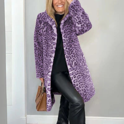 Amara - Manteau Léopard Élégant