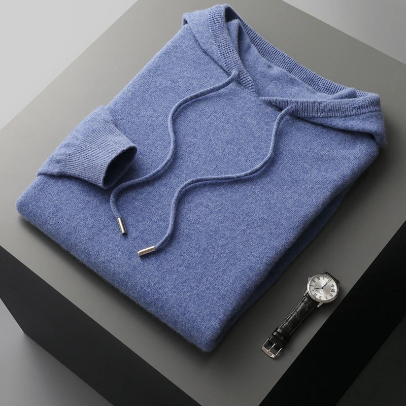 Laurent™ | PULL À CAPUCHE 100% CACHEMIRE