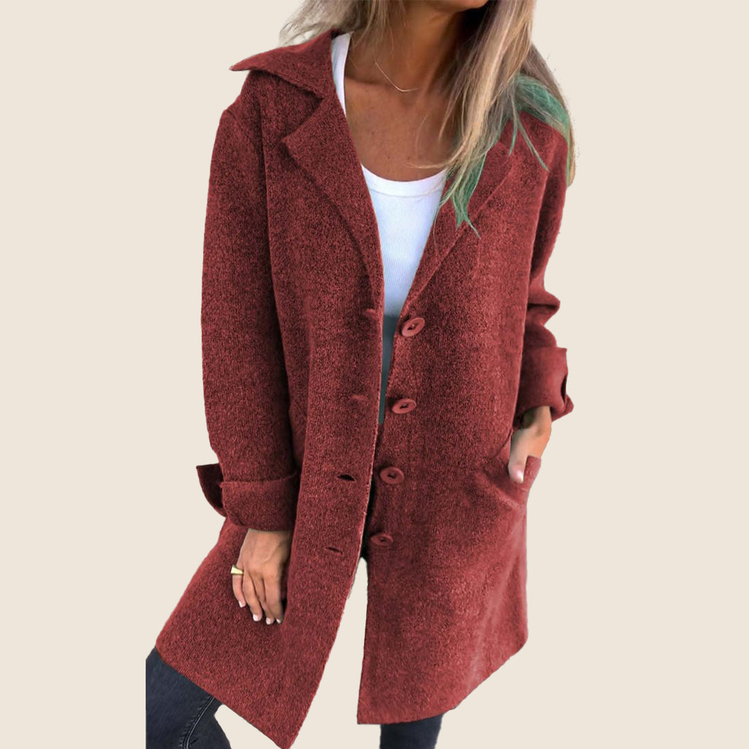 Camille™ | Manteau Casual Monopette avec Revers