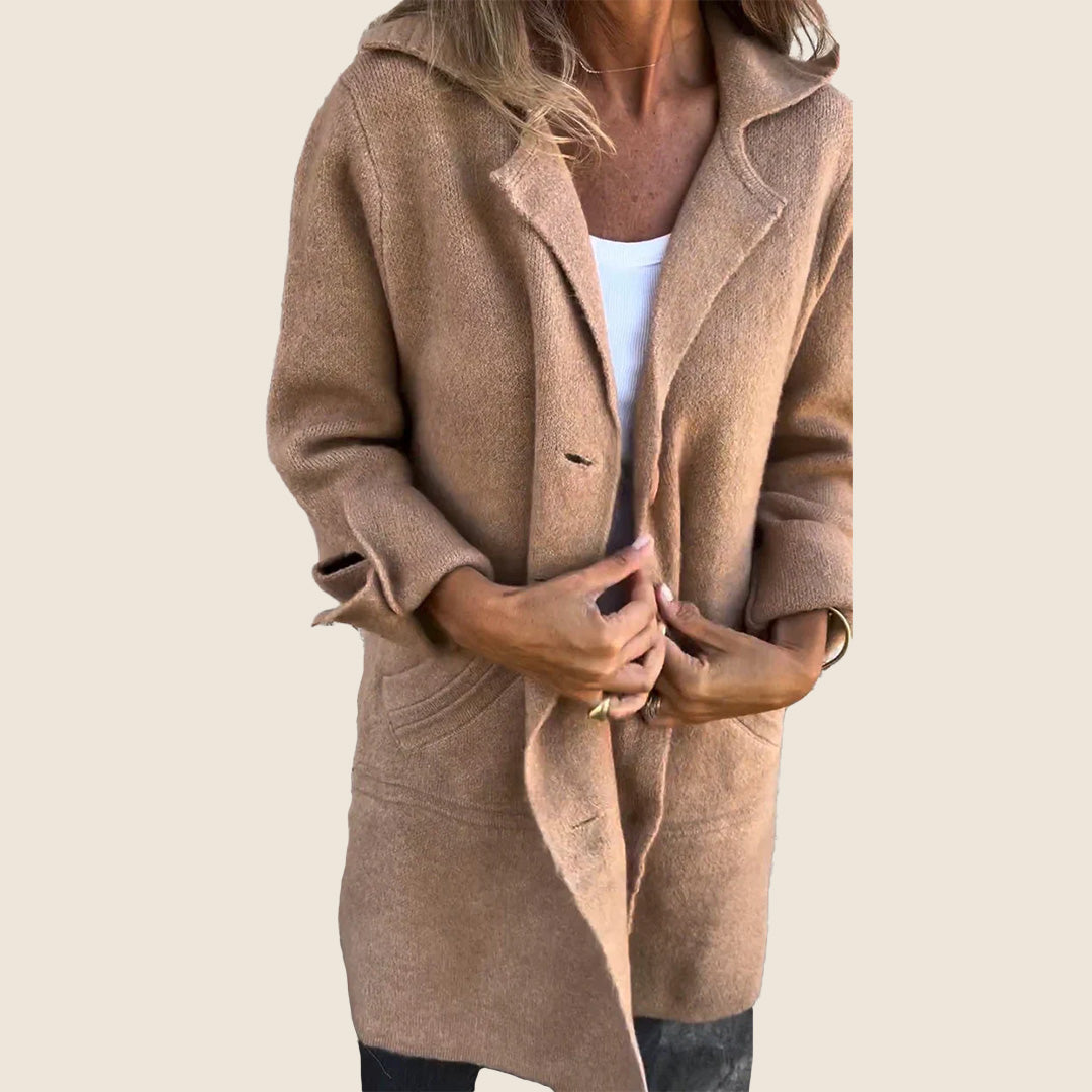 Camille™ | Manteau Casual Monopette avec Revers