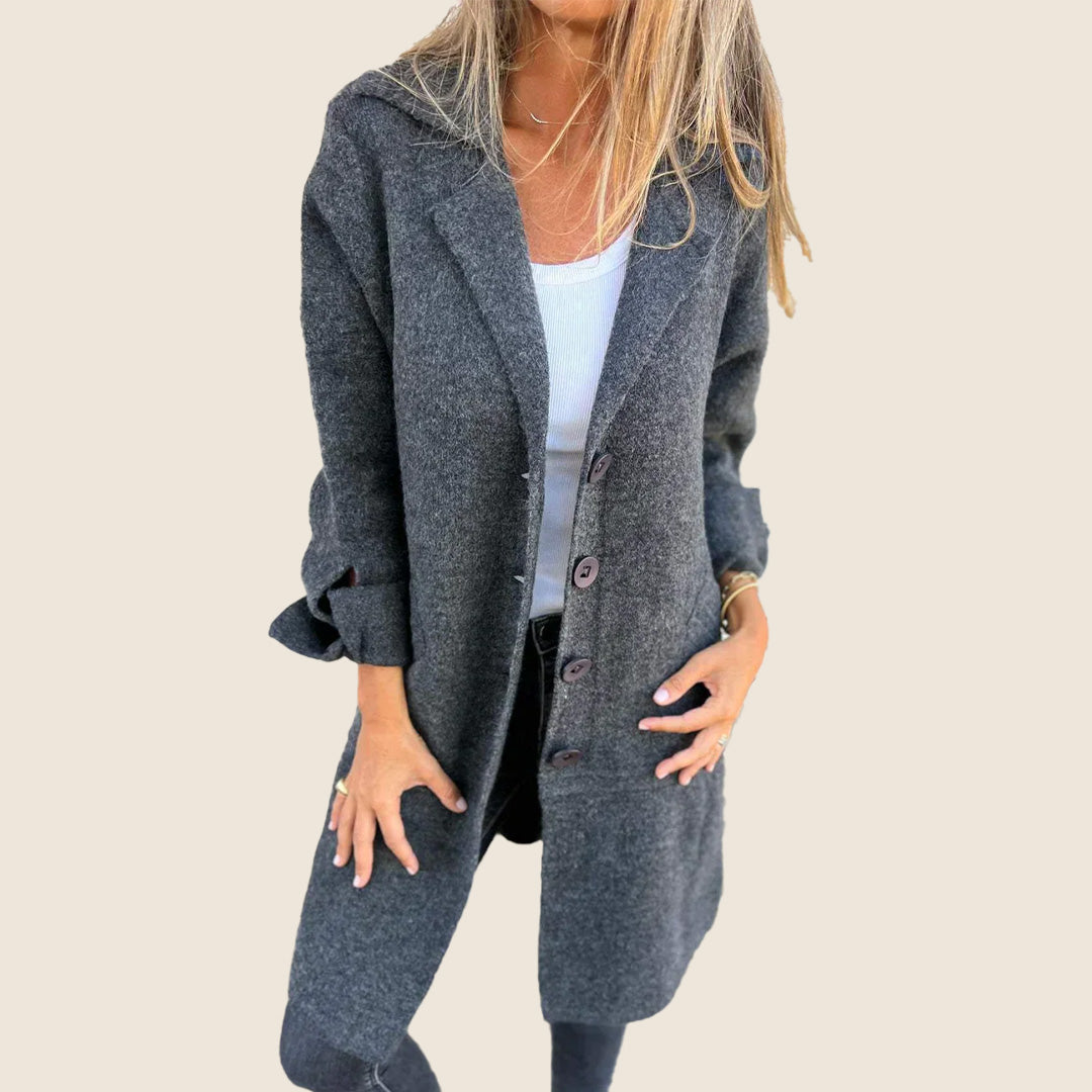 Camille™ | Manteau Casual Monopette avec Revers