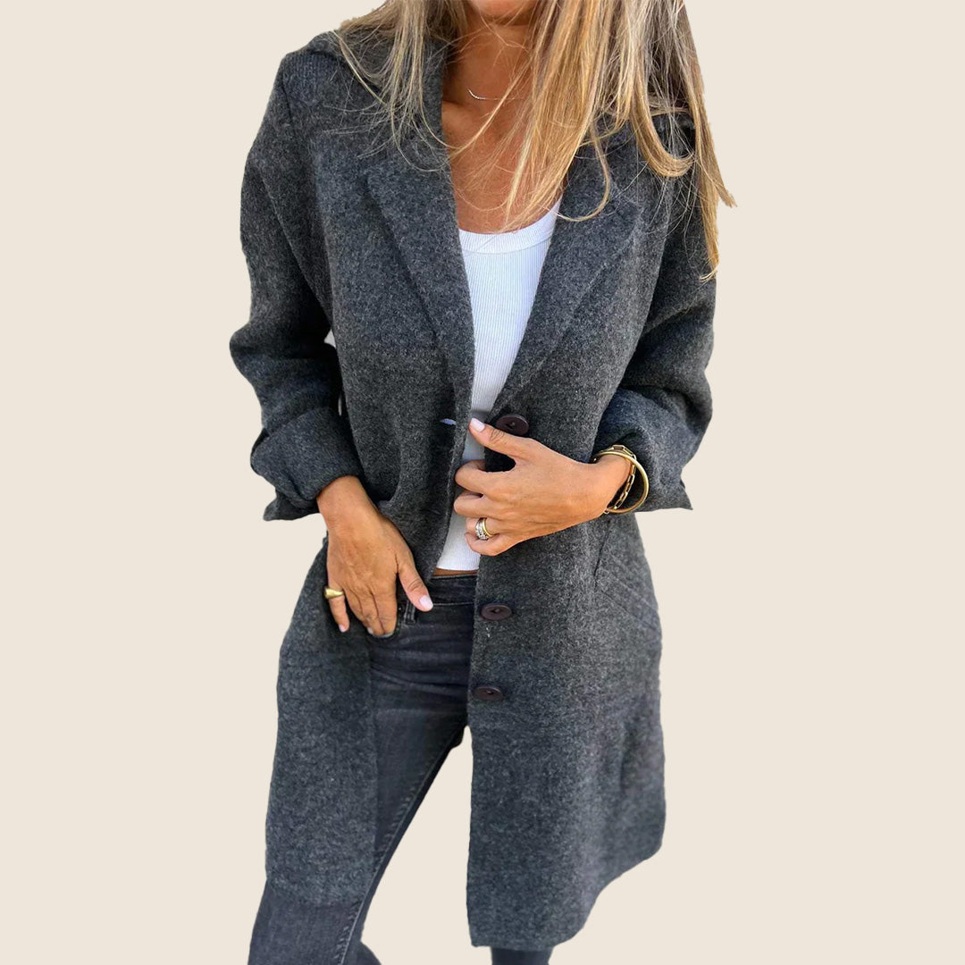 Camille™ | Manteau Casual Monopette avec Revers
