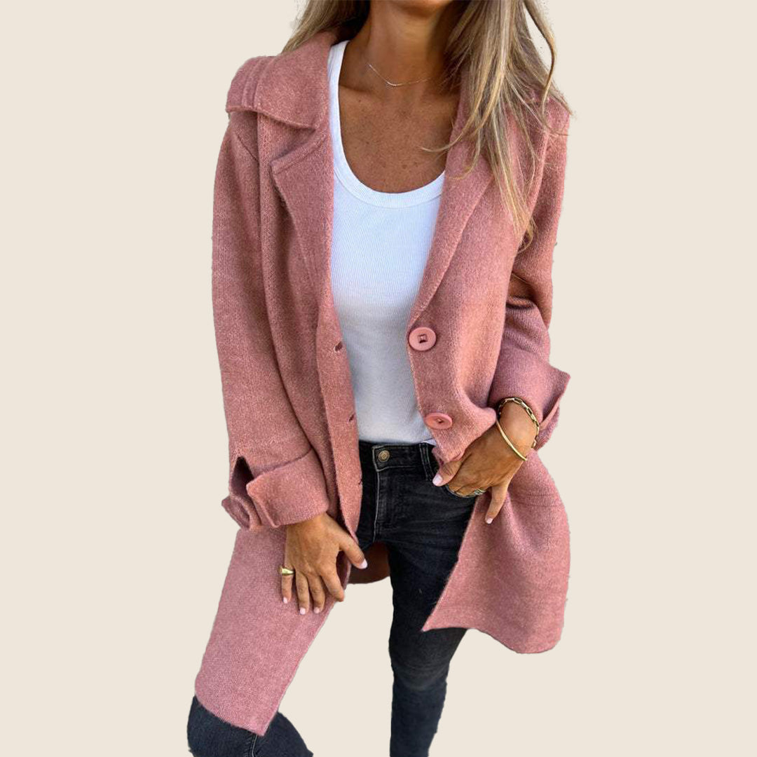 Camille™ | Manteau Casual Monopette avec Revers
