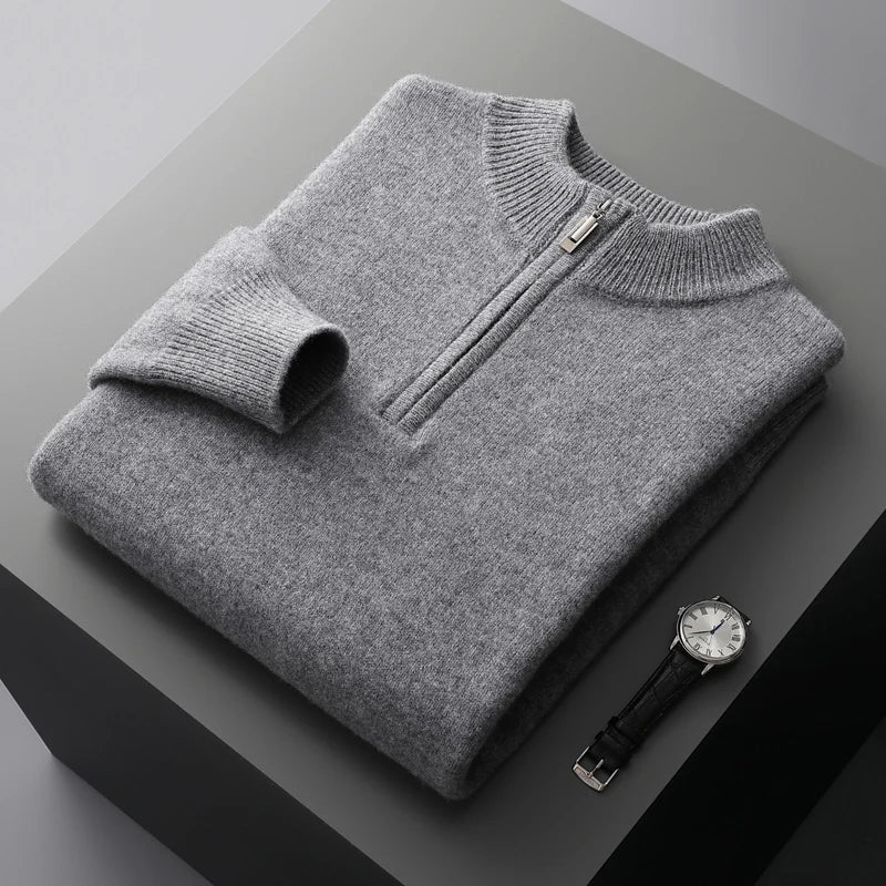 London Edit™ | Cashmere half zip sweater