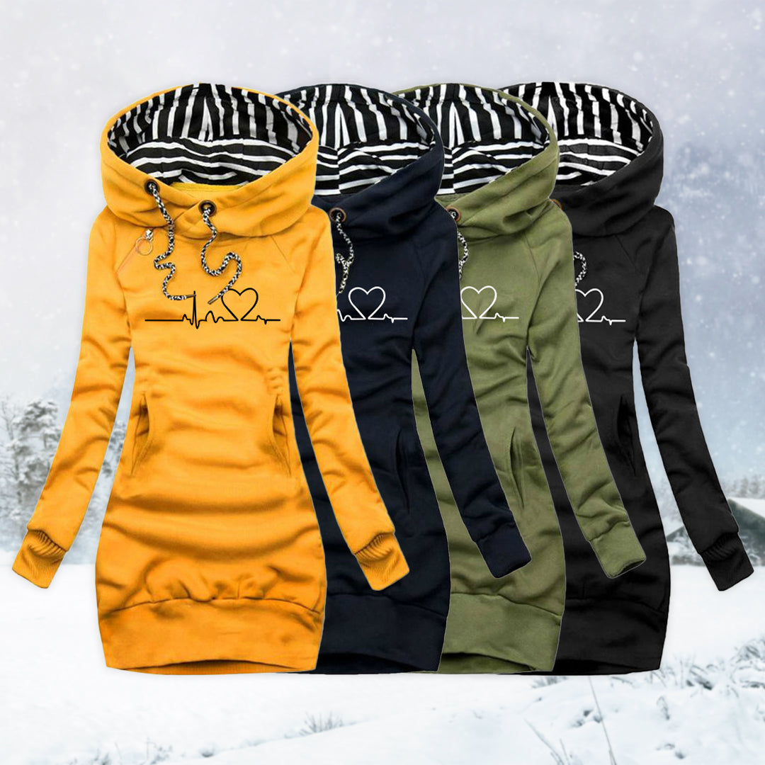 Cécile - Robe Pull à Motif Cœur
