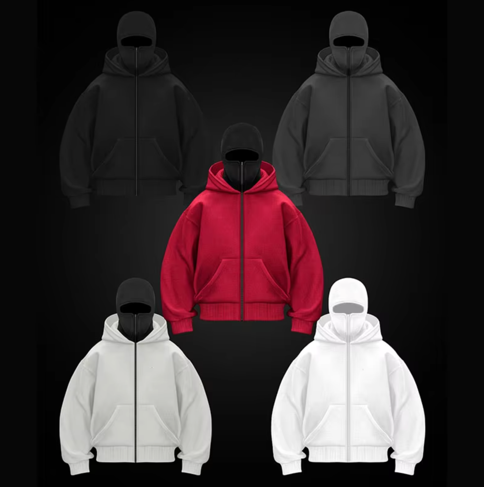 Camille - Sweat à Capuche avec Balaclava