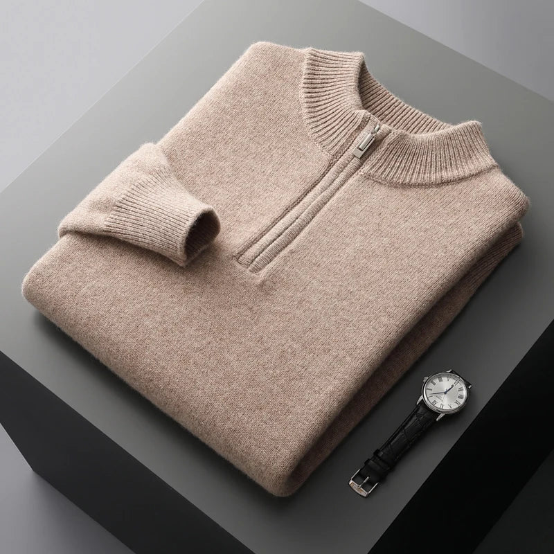 London Edit™ | Cashmere half zip sweater