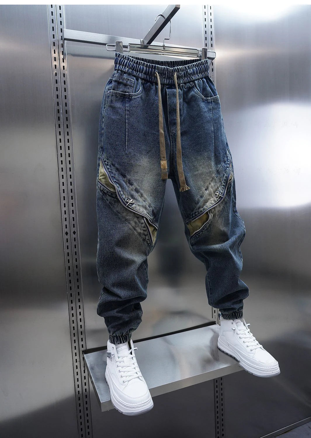 Laurent™ | Pantalon Baggy Denim avec Ceinture