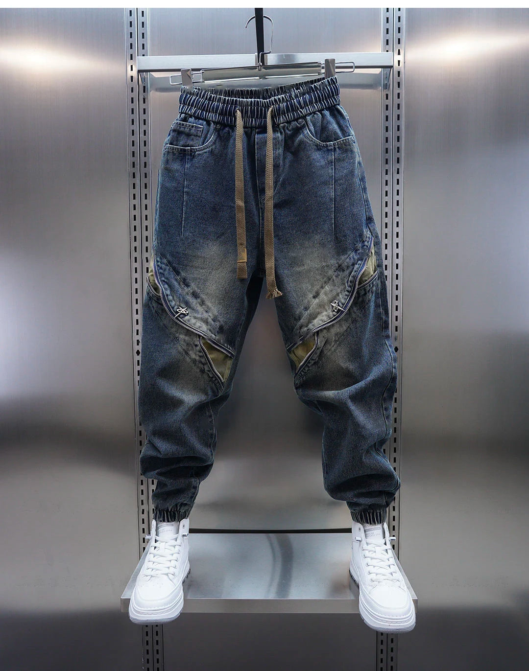 Laurent™ | Pantalon Baggy Denim avec Ceinture