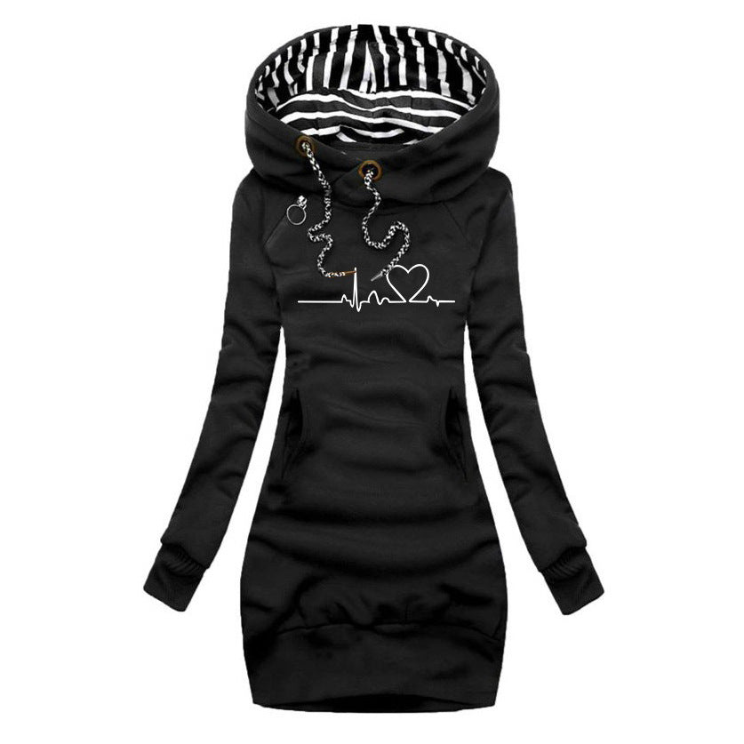 Cécile - Robe Pull à Motif Cœur