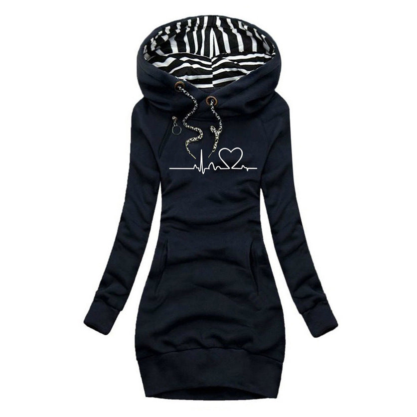 Cécile - Robe Pull à Motif Cœur