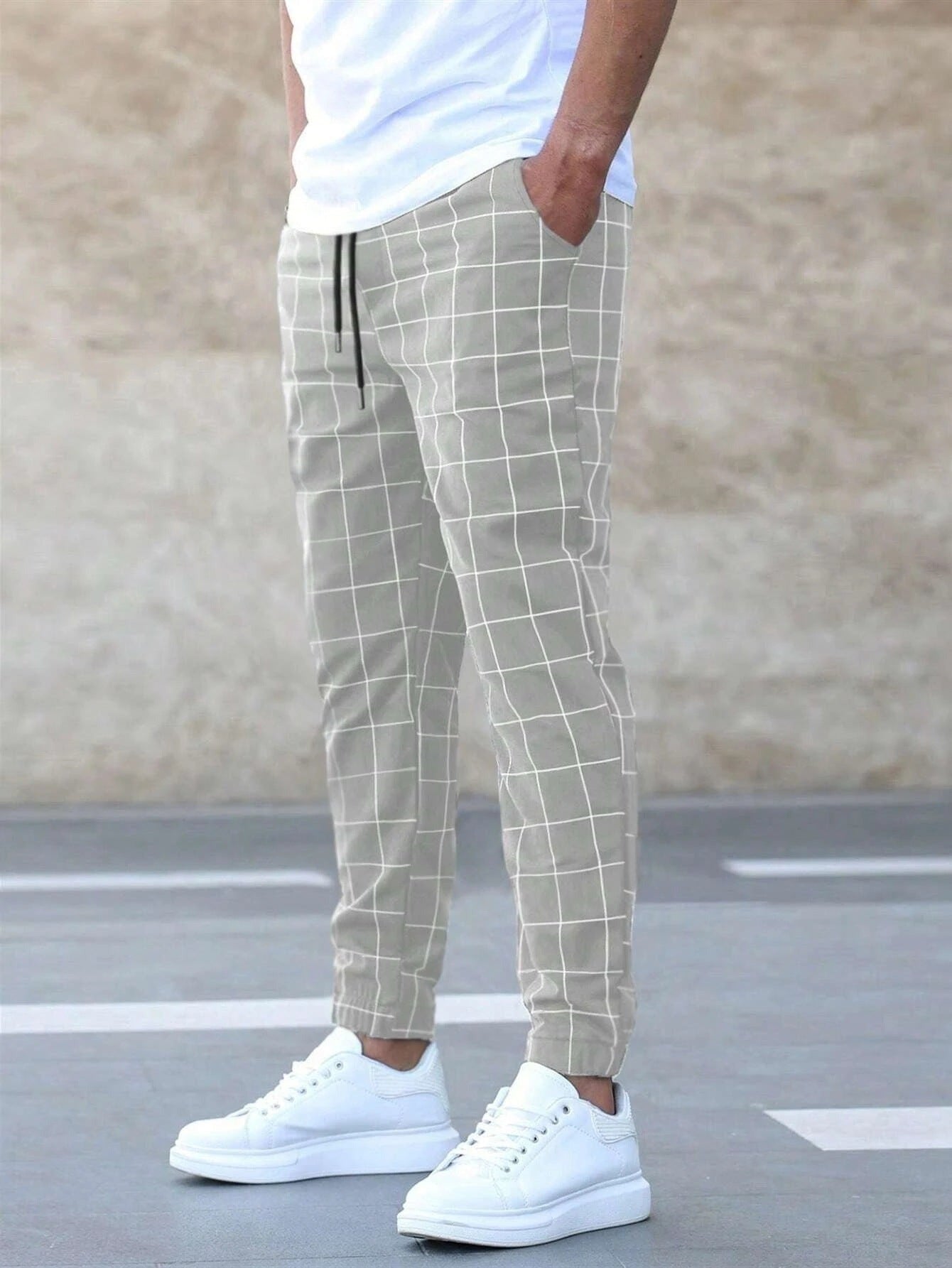 Celso - PANTALONS JOGGER À CARREAUX POUR HOMME