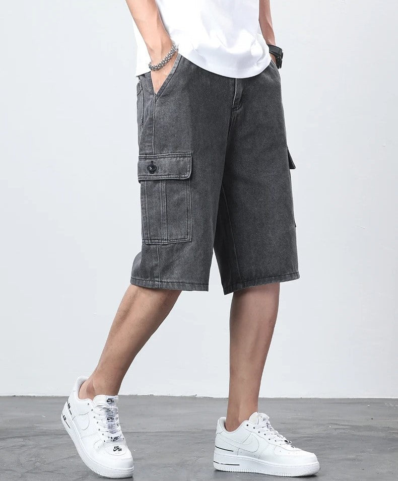 London Edit™ | Denim Cargo Shorts