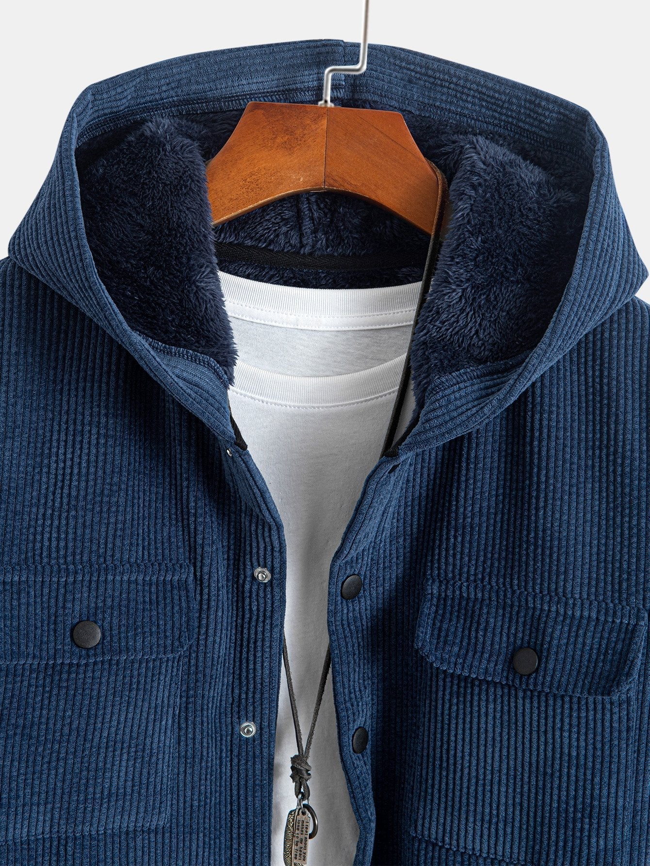 Laurent™ - Chemise à capuche en flanelle polaire doublée