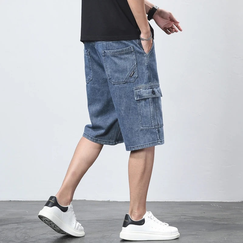 London Edit™ | Denim Cargo Shorts