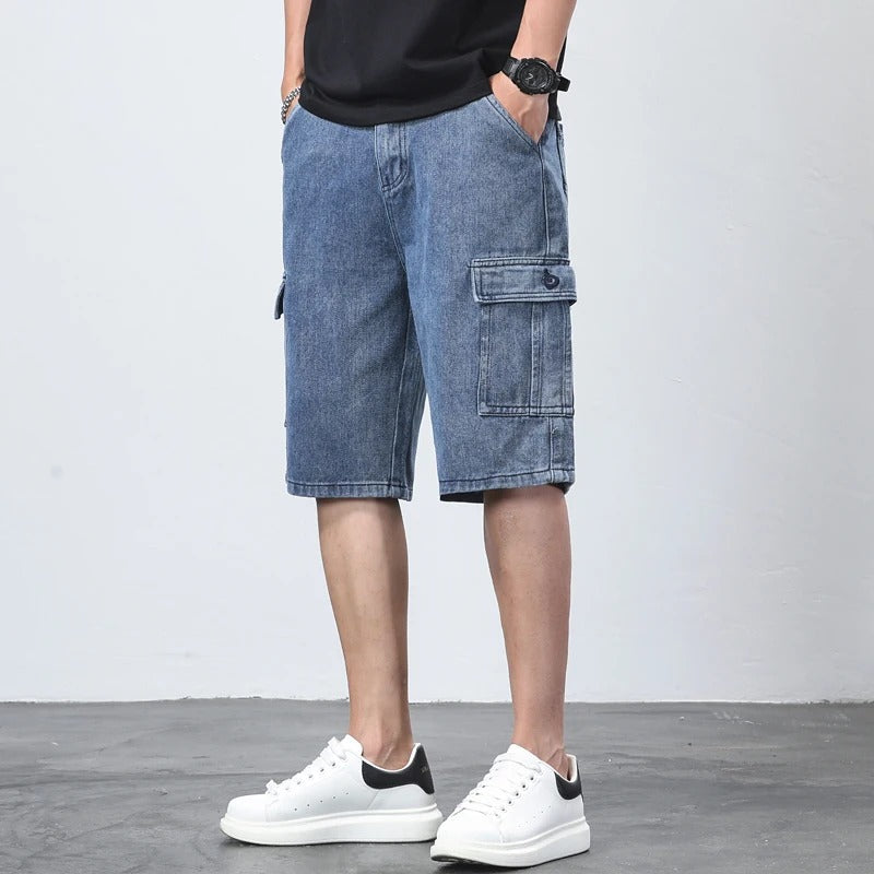 London Edit™ | Denim Cargo Shorts