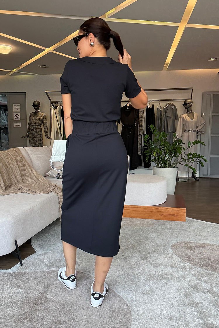 Noa™ | Haut et Jupe à Col V Élégants