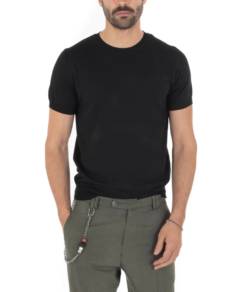 Louis | T-Shirt Homme à Manches Courtes et Col Rond