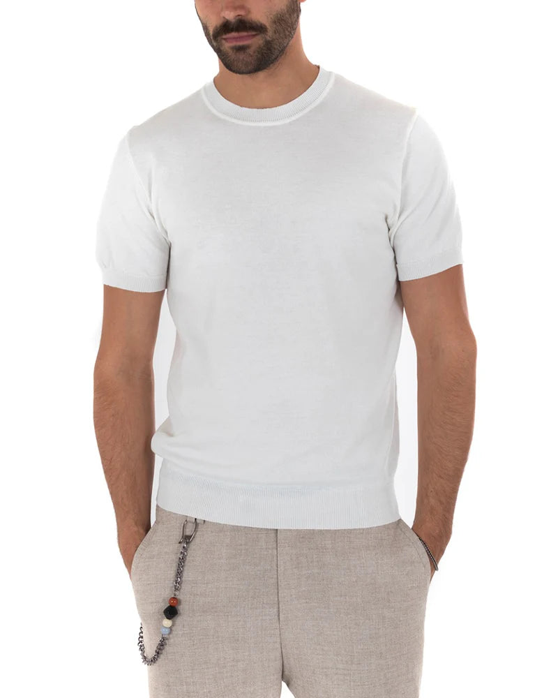 Louis | T-Shirt Homme à Manches Courtes et Col Rond