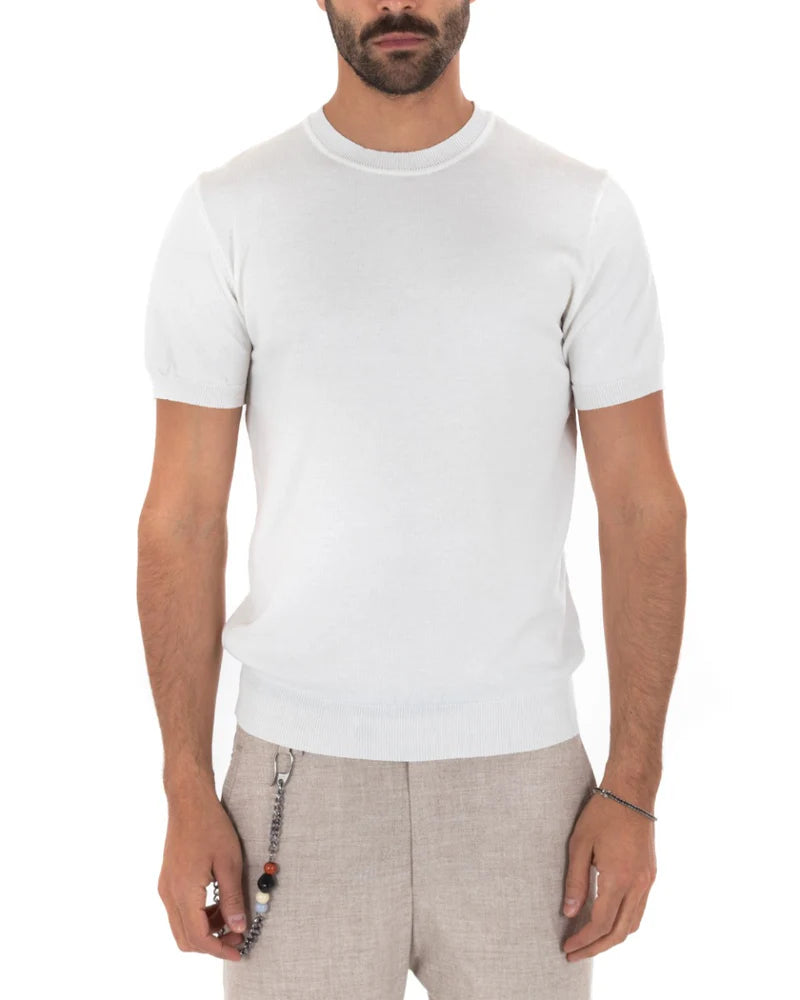 Louis | T-Shirt Homme à Manches Courtes et Col Rond