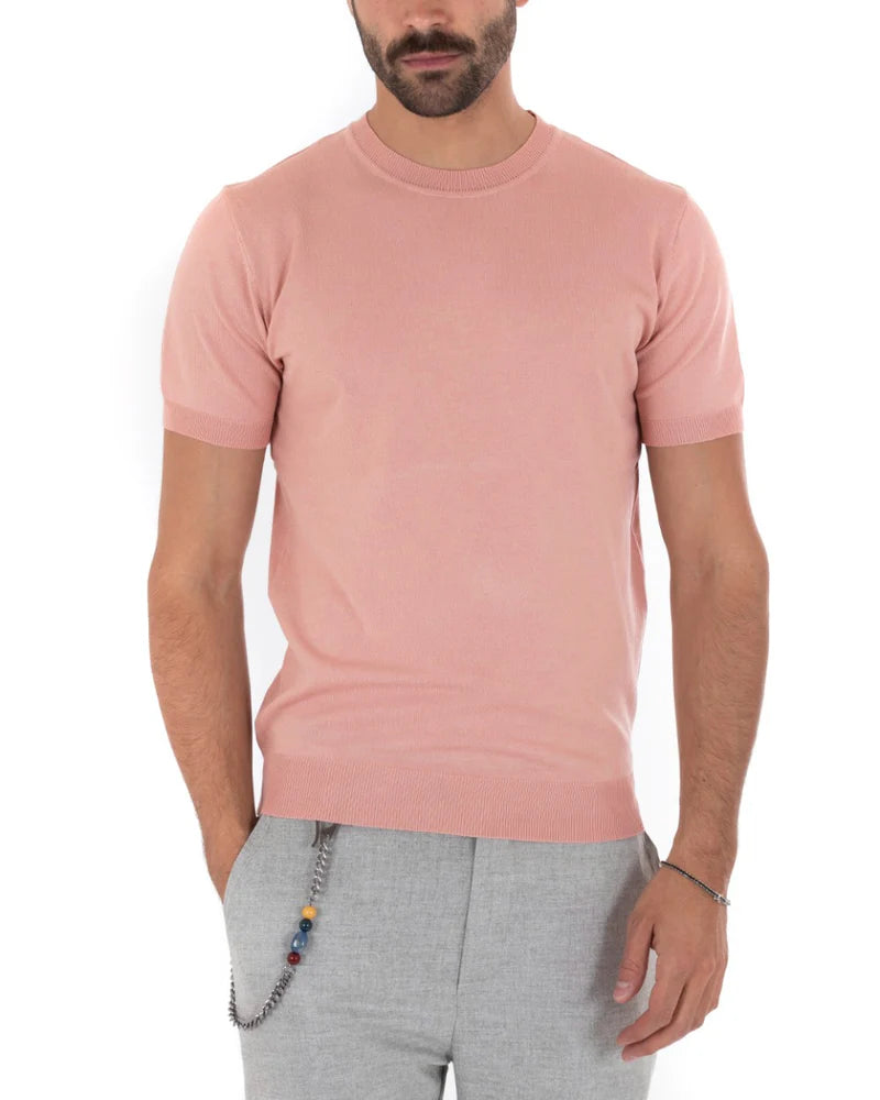 Louis | T-Shirt Homme à Manches Courtes et Col Rond