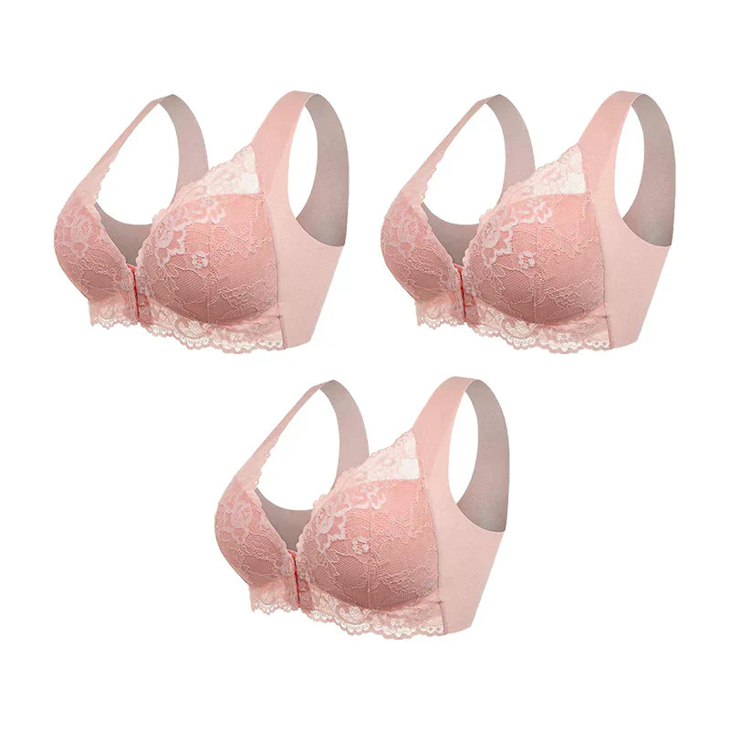 Ginevra™ | (ENSEMBLE DE 3) Soutien-gorge Modélisant Sans Armature avec Fermeture Frontale