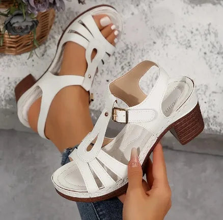 Elisa | Sandales orthopédiques à la mode avec semelle plateforme épaisse