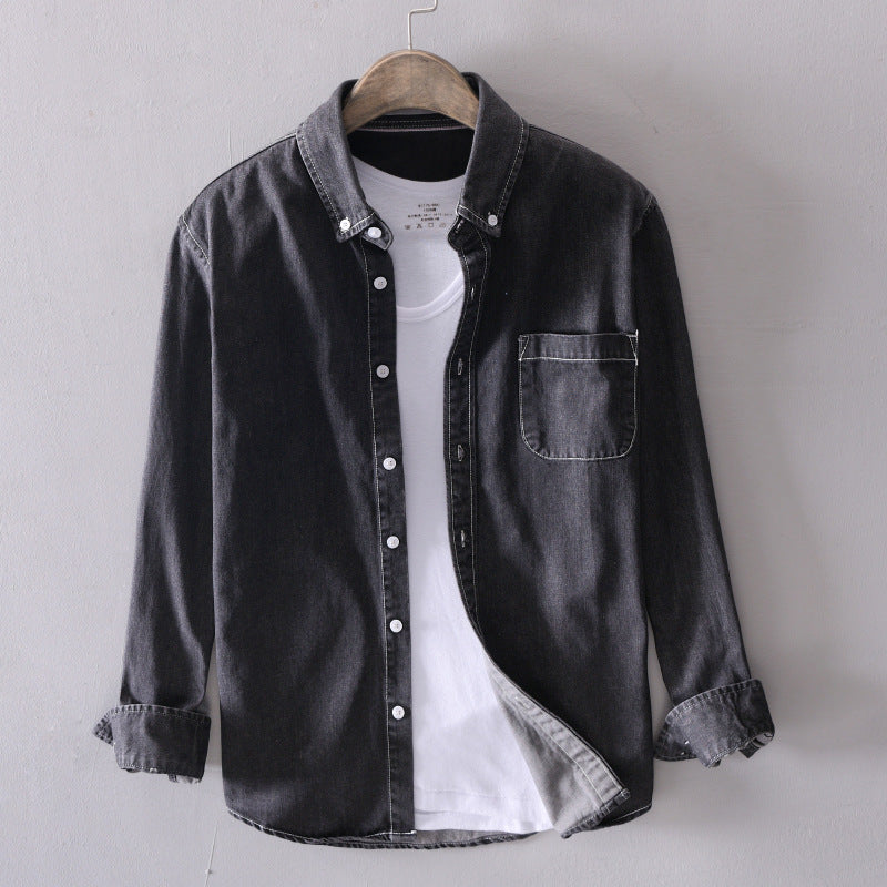London Edit™ | Denim Long-Sleeve Shirt