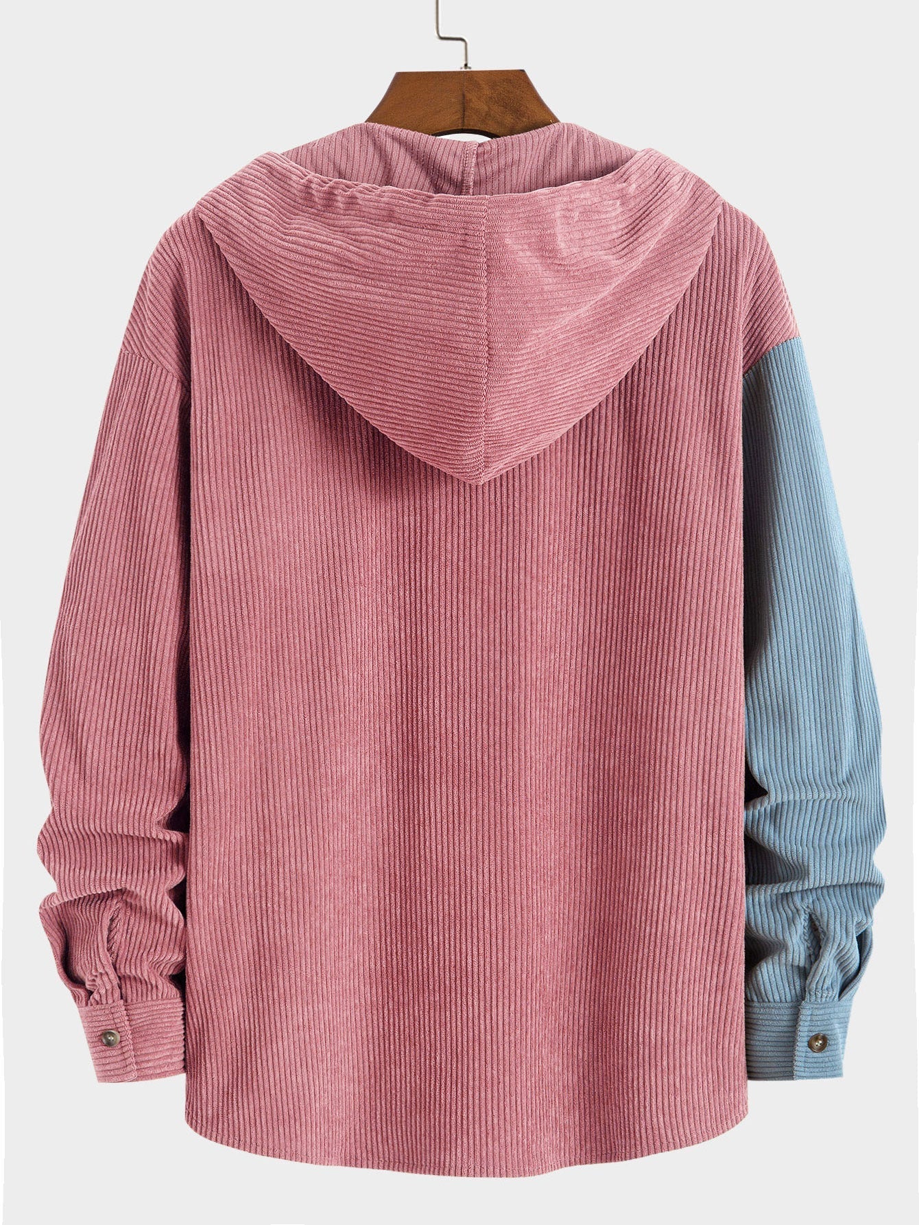 Laurent™ - Chemise à capuche en corduroy colorblock