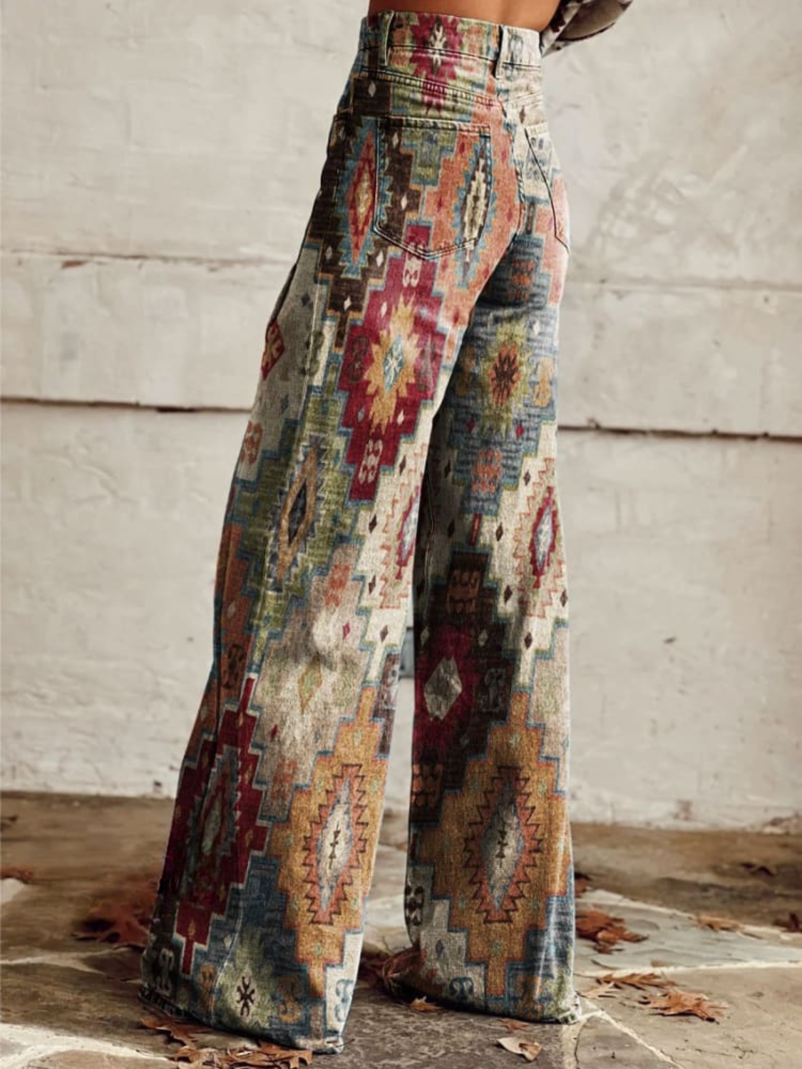 LÉA | Pantalons Rétro à Chevron Élégants et Modernes