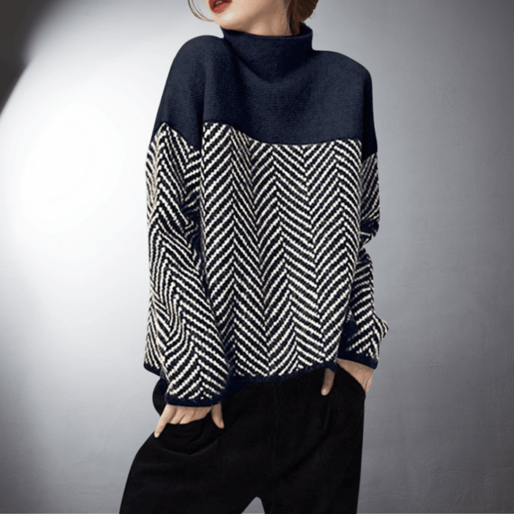Laurent™ | Pull en Maille Herringbone Élégante