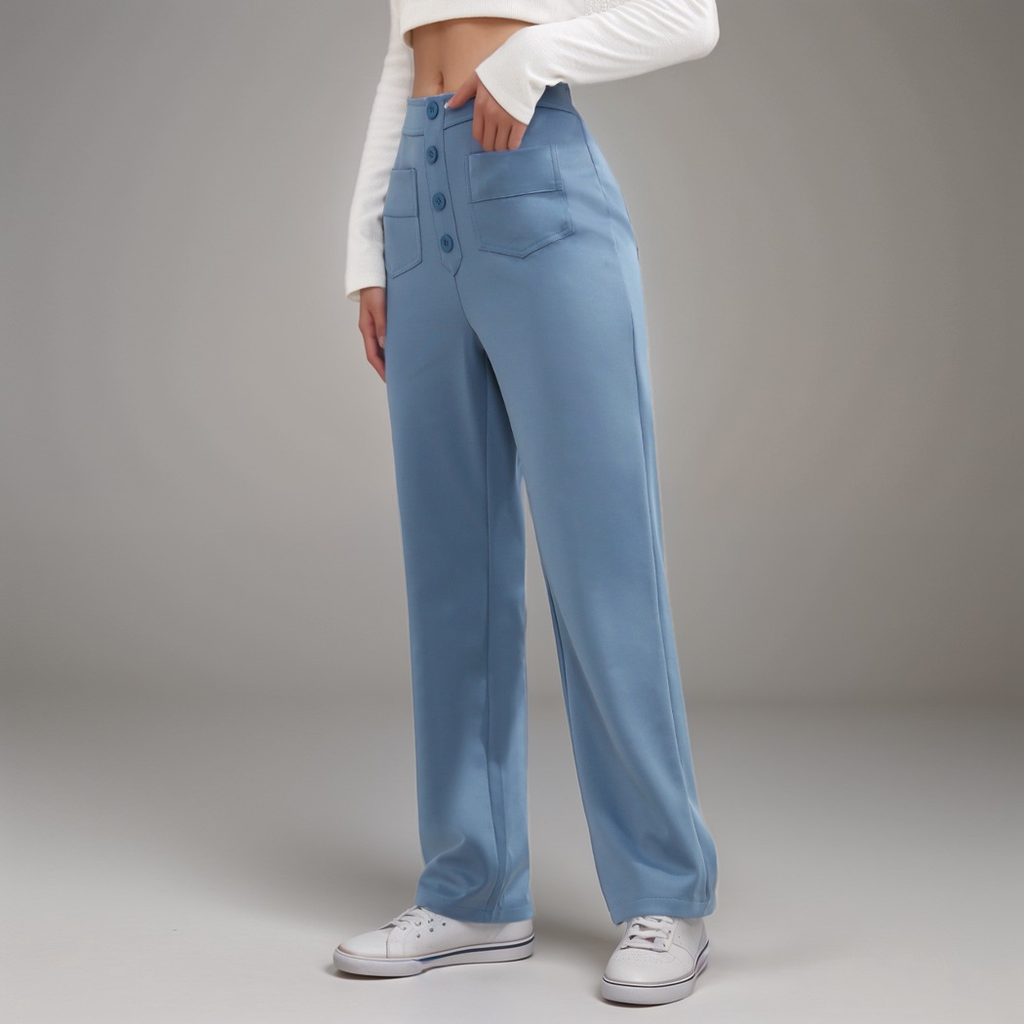 Noémie - Pantalon élastique taille haute | 1+1 GRATUIT