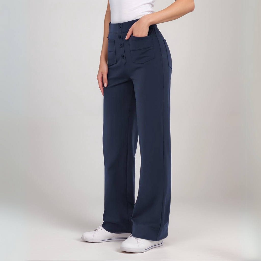 Noémie - Pantalon élastique taille haute | 1+1 GRATUIT