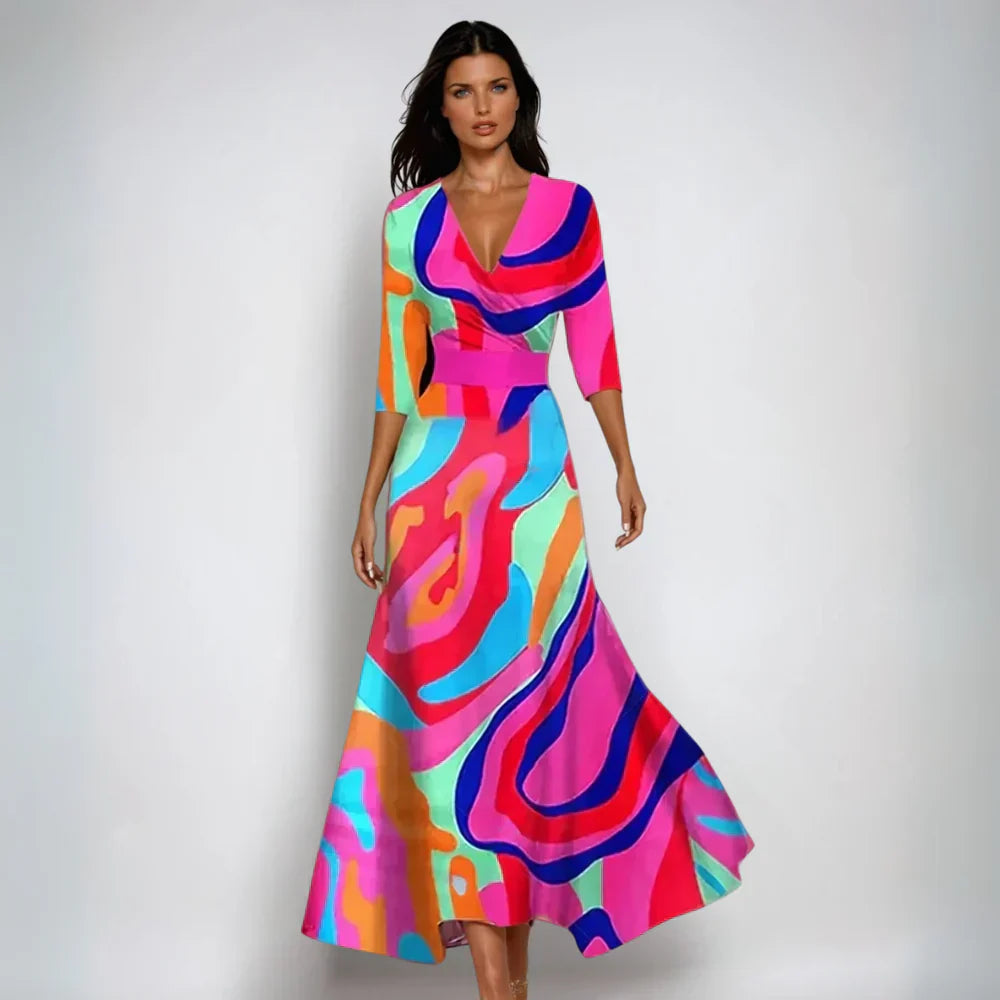 Emily™ | Robe Chasuble Fleurie Élégante