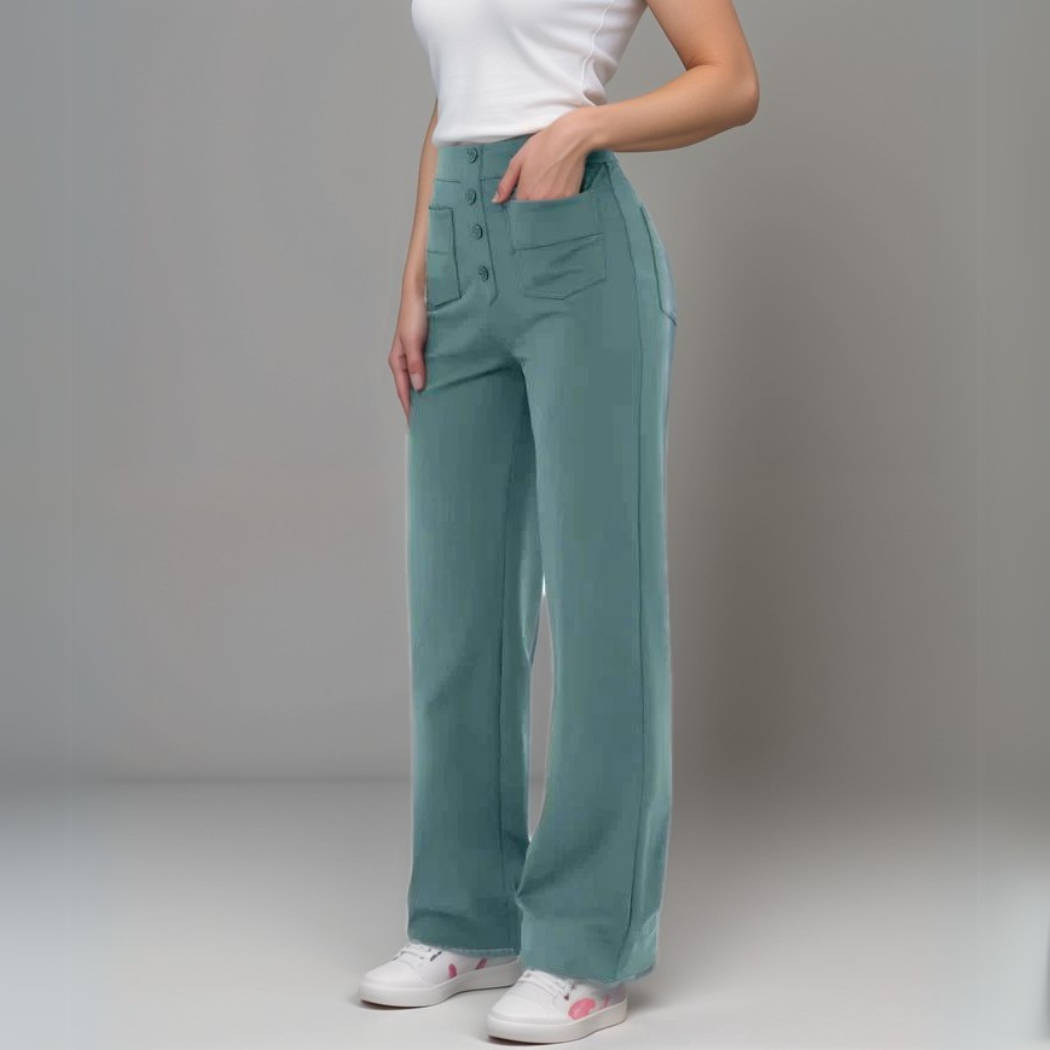 Noémie - Pantalon élastique taille haute | 1+1 GRATUIT