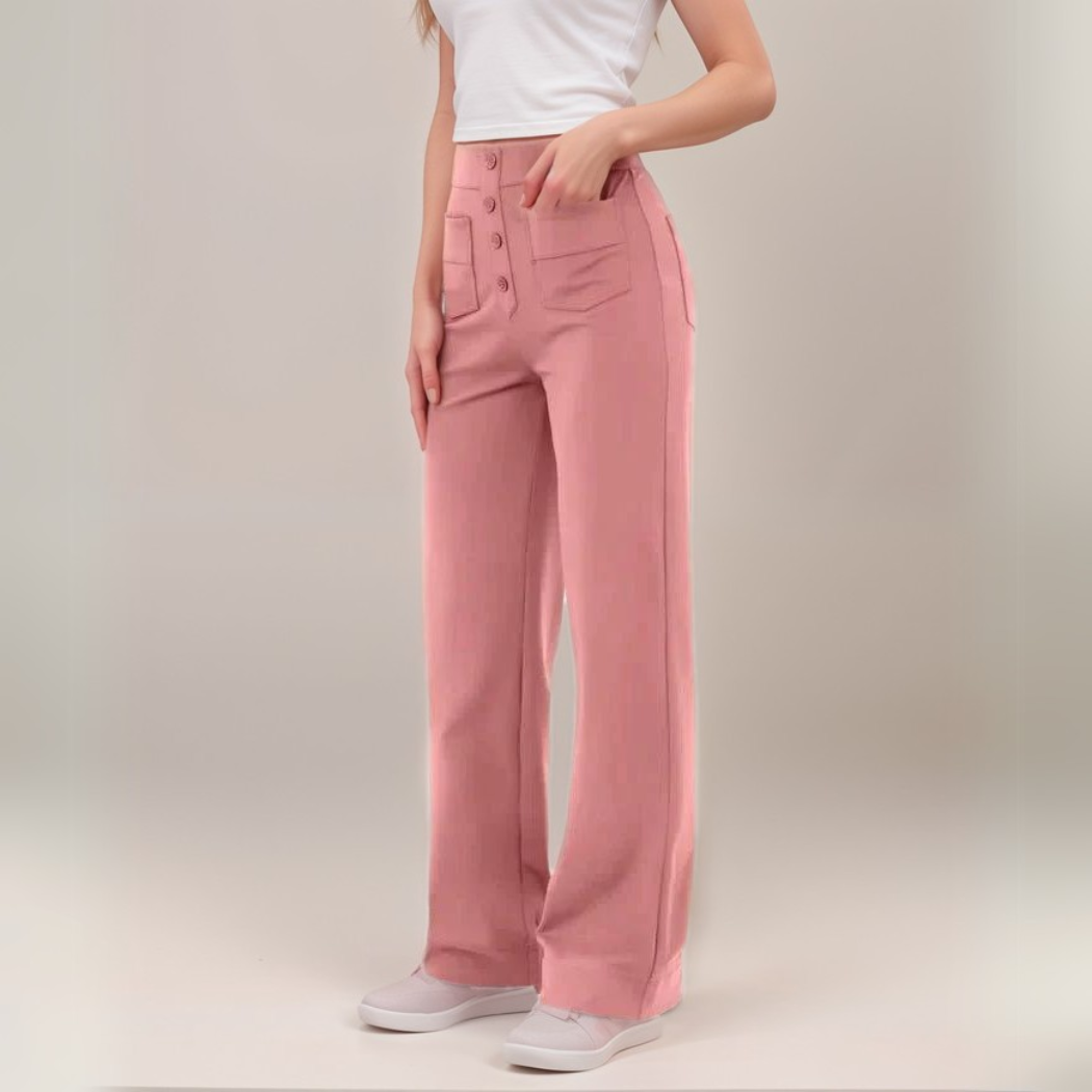 Noémie - Pantalon élastique taille haute | 1+1 GRATUIT